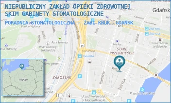 PORADNIA STOMATOLOGICZNA - ŻABI KRUK - NIEPUBLICZNY ZAKŁAD OPIEKI ZDROWOTNEJ SKIM GABINETY STOMATOLOGICZNE - UL. ŻABI KRUK 10,  GDAŃSK