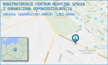 ODDZIAŁ CHIRURGICZNY OGÓLNY - BONIFRATERSKIE CENTRUM MEDYCZNE SPÓŁKA Z OGRANICZONĄ ODPOWIEDZIALNOŚCIĄ - KOSYNIERÓW GDYŃSKICH 61,  ŁÓDŹ-GÓRNA