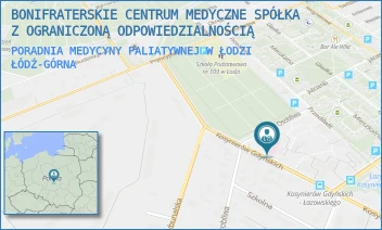 PORADNIA MEDYCYNY PALIATYWNEJ W ŁODZI - BONIFRATERSKIE CENTRUM MEDYCZNE SPÓŁKA Z OGRANICZONĄ ODPOWIEDZIALNOŚCIĄ - UL. KOSYNIERÓW GDYŃSKICH 61,  ŁÓDŹ-GÓRNA