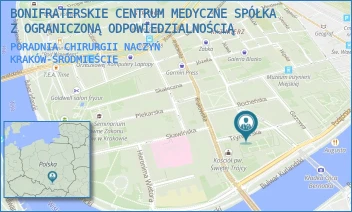 PORADNIA CHIRURGII NACZYŃ - BONIFRATERSKIE CENTRUM MEDYCZNE SPÓŁKA Z OGRANICZONĄ ODPOWIEDZIALNOŚCIĄ - UL. TRYNITARSKA 11,  KRAKÓW-ŚRÓDMIEŚCIE