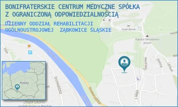 DZIENNY ODDZIAŁ REHABILITACJI OGÓLNOUSTROJOWEJ - BONIFRATERSKIE CENTRUM MEDYCZNE SPÓŁKA Z OGRANICZONĄ ODPOWIEDZIALNOŚCIĄ - UL. 1 MAJA 9,  ZĄBKOWICE ŚLĄSKIE