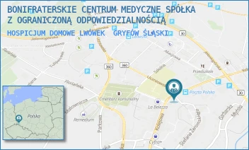HOSPICJUM DOMOWE LWÓWEK - BONIFRATERSKIE CENTRUM MEDYCZNE SPÓŁKA Z OGRANICZONĄ ODPOWIEDZIALNOŚCIĄ - UL. KOLEJOWA 45,  GRYFÓW ŚLĄSKI