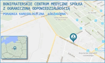PORADNIA KARDIOLOGICZNA - BONIFRATERSKIE CENTRUM MEDYCZNE SPÓŁKA Z OGRANICZONĄ ODPOWIEDZIALNOŚCIĄ - UL. KOSYNIERÓW GDYŃSKICH 61,  ŁÓDŹ-GÓRNA