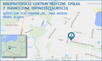 HOSPICJUM STACJONARNE ŚW. JANA BOŻEGO - BONIFRATERSKIE CENTRUM MEDYCZNE SPÓŁKA Z OGRANICZONĄ ODPOWIEDZIALNOŚCIĄ - UL. KOLEJOWA 16A,  ŚRODA ŚLĄSKA