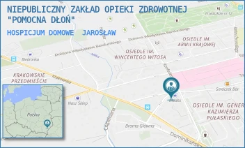 HOSPICJUM DOMOWE - NIEPUBLICZNY ZAKŁAD OPIEKI ZDROWOTNEJ "POMOCNA DŁOŃ" - UL. TADEUSZA KOŚCIUSZKI 29A,  JAROSŁAW