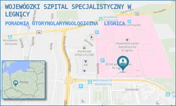 PORADNIA OTORYNOLARYNGOLOGICZNA - WOJEWÓDZKI SZPITAL SPECJALISTYCZNY W LEGNICY - UL. JAROSŁAWA IWASZKIEWICZA 5,  LEGNICA