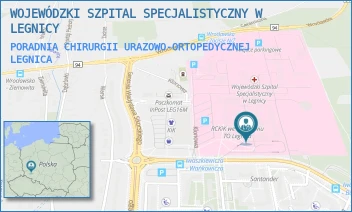 PORADNIA CHIRURGII URAZOWO-ORTOPEDYCZNEJ - WOJEWÓDZKI SZPITAL SPECJALISTYCZNY W LEGNICY - UL. JAROSŁAWA IWASZKIEWICZA 5,  LEGNICA
