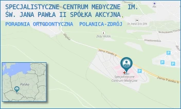 PORADNIA ORTODONTYCZNA - SPECJALISTYCZNE CENTRUM MEDYCZNE  IM. ŚW. JANA PAWŁA II SPÓŁKA AKCYJNA - JANA PAWŁA II 2,  POLANICA-ZDRÓJ