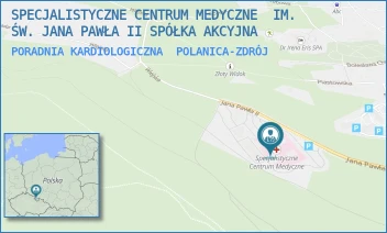 PORADNIA KARDIOLOGICZNA - SPECJALISTYCZNE CENTRUM MEDYCZNE  IM. ŚW. JANA PAWŁA II SPÓŁKA AKCYJNA - UL. JANA PAWŁA II 2,  POLANICA-ZDRÓJ