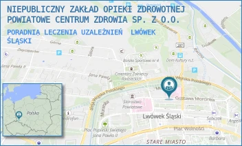 PORADNIA LECZENIA UZALEŻNIEŃ - NIEPUBLICZNY ZAKŁAD OPIEKI ZDROWOTNEJ POWIATOWE CENTRUM ZDROWIA SP. Z O.O. - UL. GUSTAWA MORCINKA 7,  LWÓWEK ŚLĄSKI