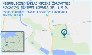 OŚRODEK REHABILITACJI LECZNICZEJ DZIENNEJ - NIEPUBLICZNY ZAKŁAD OPIEKI ZDROWOTNEJ POWIATOWE CENTRUM ZDROWIA SP. Z O.O. - UL. RZECZNA 25,  GRYFÓW ŚLĄSKI