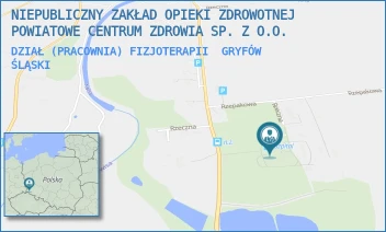 DZIAŁ (PRACOWNIA) FIZJOTERAPII - NIEPUBLICZNY ZAKŁAD OPIEKI ZDROWOTNEJ POWIATOWE CENTRUM ZDROWIA SP. Z O.O. - UL. RZECZNA 25,  GRYFÓW ŚLĄSKI