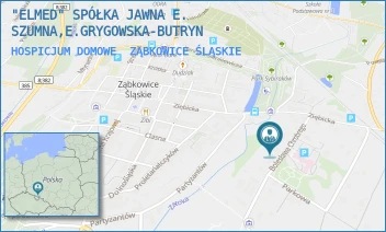 HOSPICJUM DOMOWE - "ELMED" SPÓŁKA JAWNA E.SZUMNA, E.GRYGOWSKA - UL. B.CHROBREGO 6B,  ZĄBKOWICE ŚLĄSKIE