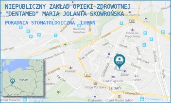 PORADNIA STOMATOLOGICZNA - NIEPUBLICZNY ZAKŁAD OPIEKI ZDROWOTNEJ "DENTAMED" MARIA JOLANTA SKOWROŃSKA - WĄSKA 6,  LUBAŃ