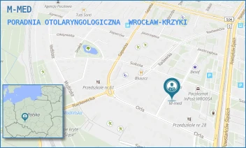 PORADNIA OTOLARYNGOLOGICZNA - M-MED - ULANOWSKIEGO 18/20,  WROCŁAW-KRZYKI