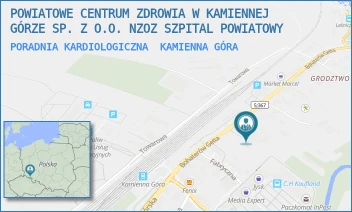 PORADNIA KARDIOLOGICZNA - POWIATOWE CENTRUM ZDROWIA W KAMIENNEJ GÓRZE SP. Z O.O. NZOZ SZPITAL POWIATOWY - UL. BOHATERÓW GETTA 10,  KAMIENNA GÓRA