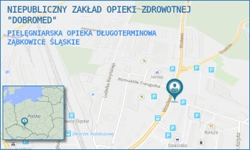 PIELĘGNIARSKA OPIEKA DŁUGOTERMINOWA - NIEPUBLICZNY ZAKŁAD OPIEKI ZDROWOTNEJ  "DOBROMED" S.C.  JOANNA WOJTYLAK, PIOTR WOJTYLAK - UL. UL.WROCŁAWSKA 32,  ZĄBKOWICE ŚLĄSKIE
