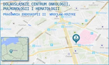 PRACOWNIA ENDOSKOPII II - DOLNOŚLĄSKIE CENTRUM ONKOLOGII, PULMONOLOGII I HEMATOLOGII - PL. LUDWIKA HIRSZFELDA 12,  WROCŁAW-KRZYKI