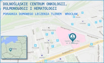 PORADNIA DOMOWEGO LECZENIA TLENEM - DOLNOŚLĄSKIE CENTRUM ONKOLOGII, PULMONOLOGII I HEMATOLOGII - GRABISZYŃSKA  105,  WROCŁAW