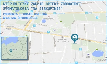 PORADNIA STOMATOLOGICZNA - NIEPUBLICZNY ZAKŁAD OPIEKI ZDROWOTNEJ STOMATOLOGIA "NA BISKUPINIE" - UL. KAROLA OLSZEWSKIEGO 21,  WROCŁAW-ŚRÓDMIEŚCIE