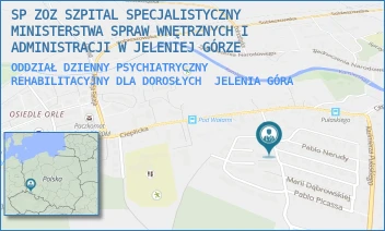 ODDZIAŁ DZIENNY PSYCHIATRYCZNY REHABILITACYJNY DLA DOROSŁYCH - SP ZOZ SZPITAL SPECJALISTYCZNY MINISTERSTWA SPRAW WNĘTRZNYCH I ADMINISTRACJI W JELENIEJ GÓRZE - CIEPLICKA 69-71,  JELENIA GÓRA