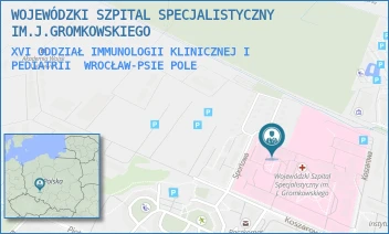 XVI ODDZIAŁ IMMUNOLOGII KLINICZNEJ I PEDIATRII - WOJEWÓDZKI SZPITAL SPECJALISTYCZNY IM.J.GROMKOWSKIEGO - UL. KOSZAROWA 5,  WROCŁAW-PSIE POLE