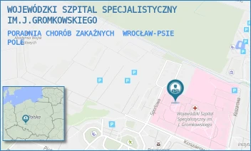 PORADNIA CHORÓB ZAKAŹNYCH - WOJEWÓDZKI SZPITAL SPECJALISTYCZNY IM.J.GROMKOWSKIEGO - UL. KOSZAROWA 5,  WROCŁAW-PSIE POLE