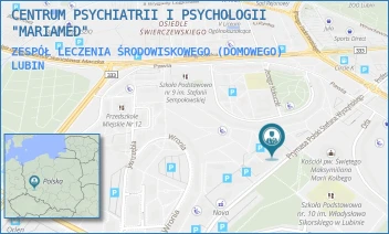 ZESPÓŁ LECZENIA ŚRODOWISKOWEGO (DOMOWEGO) - CENTRUM PSYCHIATRII I PSYCHOLOGII "MARIAMED" - WYSZYŃSKIEGO 6,  LUBIN
