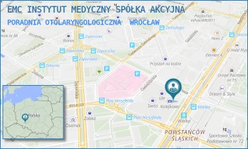 PORADNIA OTOLARYNGOLOGICZNA - EMC INSTYTUT MEDYCZNY SPÓŁKA AKCYJNA - UL. POWSTAŃCÓW ŚLĄSKICH 95,  WROCŁAW