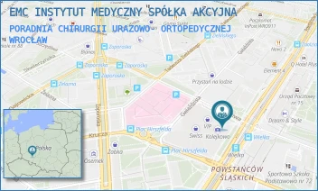 PORADNIA CHIRURGII URAZOWO- ORTOPEDYCZNEJ - EMC INSTYTUT MEDYCZNY SPÓŁKA AKCYJNA - UL. POWSTAŃCÓW ŚLĄSKICH 95,  WROCŁAW