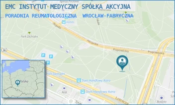 PORADNIA REUMATOLOGICZNA - EMC INSTYTUT MEDYCZNY SPÓŁKA AKCYJNA - UL. PILCZYCKA 144-148,  WROCŁAW-FABRYCZNA