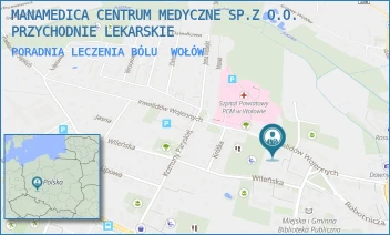 PORADNIA LECZENIA BÓLU - MANAMEDICA CENTRUM MEDYCZNE SP.Z O.O. PRZYCHODNIE LEKARSKIE - UL. INWALIDÓW WOJENNYCH 13,  WOŁÓW
