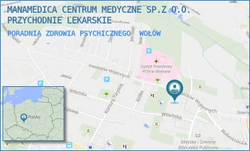 PORADNIA ZDROWIA PSYCHICZNEGO - MANAMEDICA CENTRUM MEDYCZNE SP.Z O.O. PRZYCHODNIE LEKARSKIE - UL. INWALIDÓW WOJENNYCH 13,  WOŁÓW