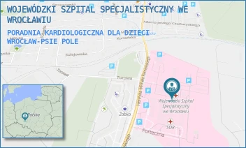 PORADNIA KARDIOLOGICZNA DLA DZIECI - WOJEWÓDZKI SZPITAL SPECJALISTYCZNY WE WROCŁAWIU - UL. HENRYKA MICHAŁA KAMIEŃSKIEGO 73A,  WROCŁAW-PSIE POLE