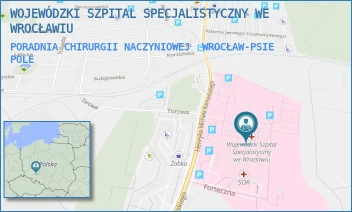 PORADNIA CHIRURGII NACZYNIOWEJ - WOJEWÓDZKI SZPITAL SPECJALISTYCZNY WE WROCŁAWIU - UL. HENRYKA MICHAŁA KAMIEŃSKIEGO 73A,  WROCŁAW-PSIE POLE