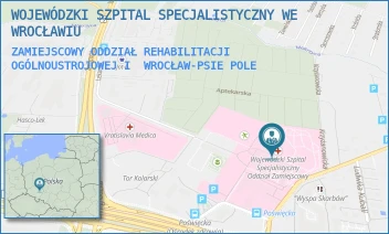 ZAMIEJSCOWY ODDZIAŁ REHABILITACJI OGÓLNOUSTROJOWEJ I - WOJEWÓDZKI SZPITAL SPECJALISTYCZNY WE WROCŁAWIU - UL. POŚWIĘCKA 8,  WROCŁAW-PSIE POLE