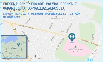 STACJA DIALIZ W OSTROWI MAZOWIECKIEJ - FRESENIUS NEPHROCARE POLSKA SPÓŁKA Z OGRANICZONĄ ODPOWIEDZIALNOŚCIĄ - DUBOIS 68,  OSTRÓW MAZOWIECKA