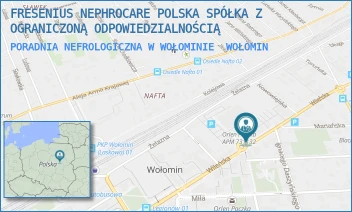 PORADNIA NEFROLOGICZNA W WOŁOMINIE - FRESENIUS NEPHROCARE POLSKA SPÓŁKA Z OGRANICZONĄ ODPOWIEDZIALNOŚCIĄ - WILEŃSKA 51,  WOŁOMIN