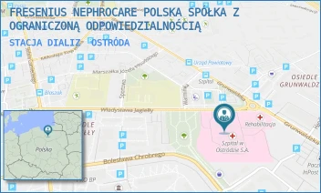 STACJA DIALIZ - FRESENIUS NEPHROCARE POLSKA SPÓŁKA Z OGRANICZONĄ ODPOWIEDZIALNOŚCIĄ - JAGIEŁŁY 1,  OSTRÓDA