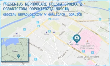 ODDZIAŁ NEFROLOGICZNY W GORLICACH - FRESENIUS NEPHROCARE POLSKA SPÓŁKA Z OGRANICZONĄ ODPOWIEDZIALNOŚCIĄ - UL. WĘGIERSKA 21,  GORLICE