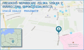 STACJA DIALIZ - FRESENIUS NEPHROCARE POLSKA SPÓŁKA Z OGRANICZONĄ ODPOWIEDZIALNOŚCIĄ - UL. SZPITALNA 9,  PROSZOWICE