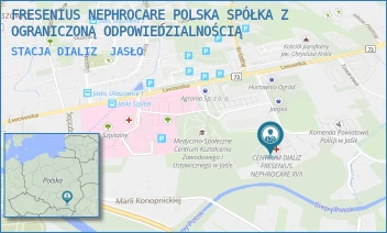 STACJA DIALIZ - FRESENIUS NEPHROCARE POLSKA SPÓŁKA Z OGRANICZONĄ ODPOWIEDZIALNOŚCIĄ - UL. TADEUSZA SROCZYŃSKIEGO 8,  JASŁO