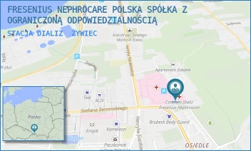 STACJA DIALIZ - FRESENIUS NEPHROCARE POLSKA SPÓŁKA Z OGRANICZONĄ ODPOWIEDZIALNOŚCIĄ - UL. AL. PIŁSUDSKIEGO 1,  ŻYWIEC