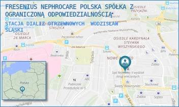 STACJA DIALIZ OTRZEWNOWYCH - FRESENIUS NEPHROCARE POLSKA SPÓŁKA Z OGRANICZONĄ ODPOWIEDZIALNOŚCIĄ - UL. 26 MARCA 51,  WODZISŁAW ŚLĄSKI