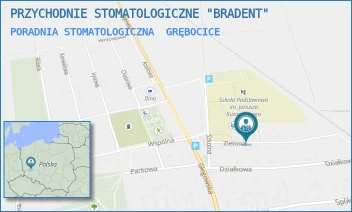 PORADNIA STOMATOLOGICZNA - PRZYCHODNIE STOMATOLOGICZNE "BRADENT" - UL. ZIELONA 3A,  GRĘBOCICE