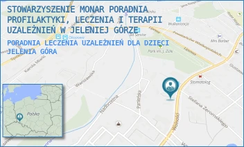 PORADNIA LECZENIA UZALEŻNIEŃ DLA DZIECI - STOWARZYSZENIE MONAR PORADNIA PROFILAKTYKI, LECZENIA I TERAPII UZALEŻNIEŃ W JELENIEJ GÓRZE - UL. WOLNOŚCI 70,  JELENIA GÓRA