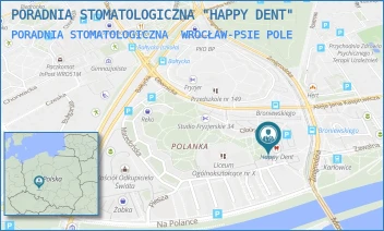 PORADNIA STOMATOLOGICZNA - PORADNIA STOMATOLOGICZNA "HAPPY DENT" - UL. OBORNICKA 8,  WROCŁAW-PSIE POLE