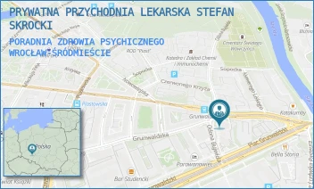 PORADNIA ZDROWIA PSYCHICZNEGO - STEFAN SKROCKI PRYWATNA PRZYCHODNIA LEKARSKA - UL. GRUNWALDZKA 69,  WROCŁAW-ŚRÓDMIEŚCIE