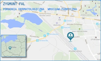 PORADNIA DERMATOLOGICZNA - ZYGMUNT FAL - UL. JANA RUBCZAKA 18,  WROCŁAW-FABRYCZNA