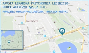PORADNIA OTOLARYNGOLOGICZNA - AAVITA LEKARSKA PRZYCHODNIA LECZNICZO- PROFILAKTYCZNA SP. Z O.O. - UL. RACŁAWICKA 15/19,  WROCŁAW-KRZYKI